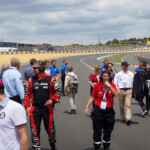 This is a view at the end of the pits straight into turn1.